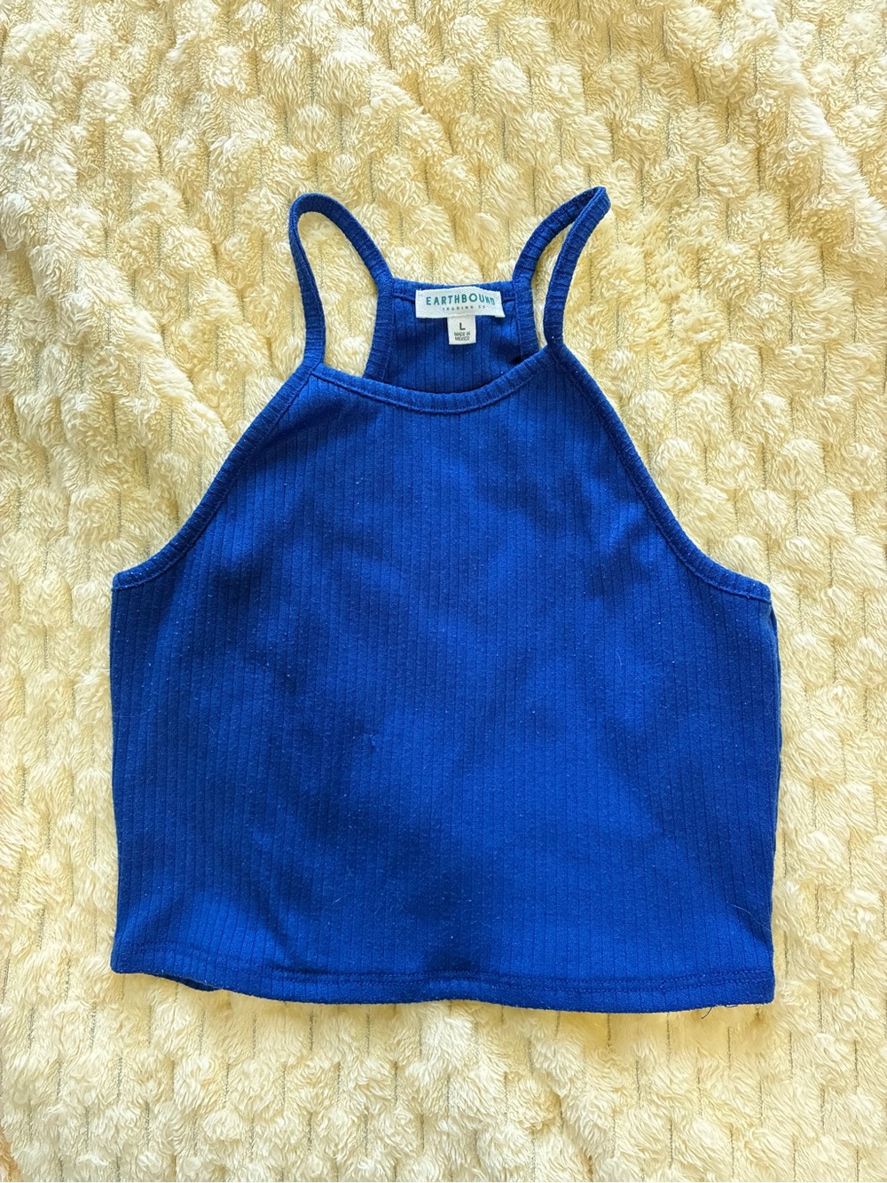 EARTHBOUND Cobalt Ribbed High-Neck Tank